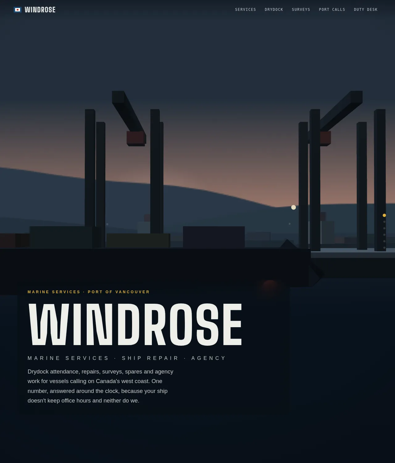 Windrose Marine Services, a concept build
